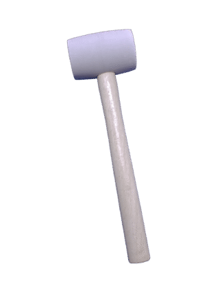 16oz Hammer, white rubber mallet