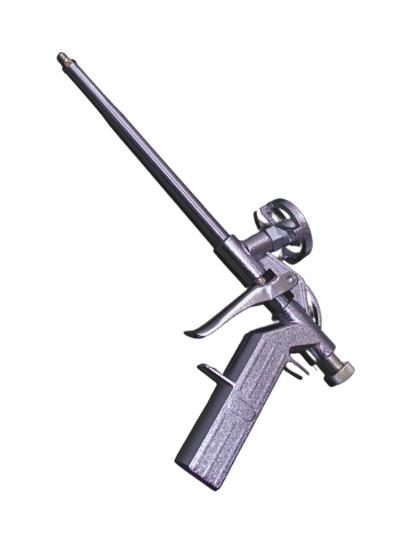 Foam Dispensing Gun, Silver, Stainless Steel