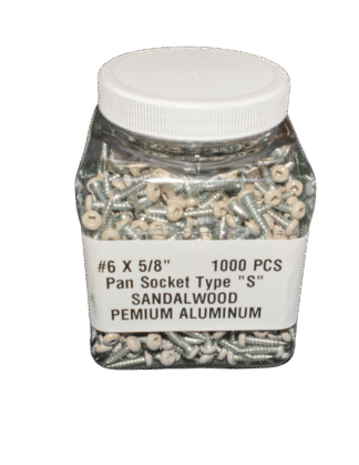 6 X 5/8 Pan Socket Type "S" (1000 per Jar)